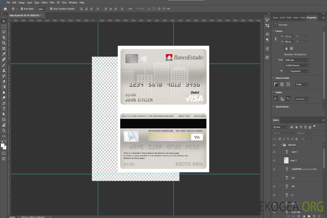 Chili Banco del Estado de Chile carte de débit visa bancaire template Chili Banco del Estado de Chile carte de débit visa bancaire template